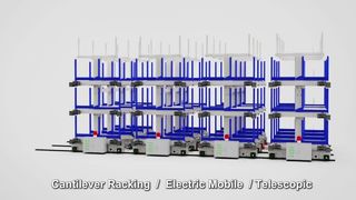 أرفف ناتئ كهربائية متنقلة تلسكوبية