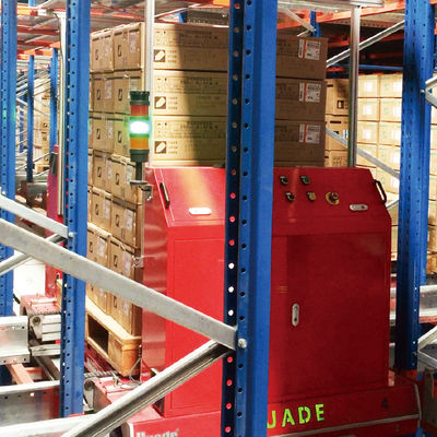 عربة المكوك الراديوي ذات الاتجاهين والناقلة لمستودع المكوك الراديوي ASRS نظام تخزين واسترداد تلقائي