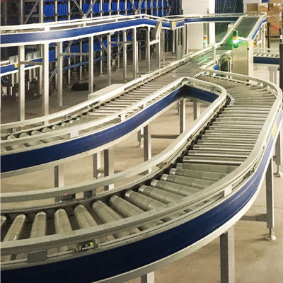 نظام فرز ناقل صندوق الكرتون نظام ناقل الأسطوانة الجاذبية المرنة الفرز اللوجستي رف تخزين المستودعات