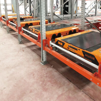 نظام تخزين واسترجاع آلي لباليتات المكوك رباعي الاتجاهات في مستودع درجة حرارة الغرفة، نظام تخزين واسترجاع آلي، رفوف مكوكية لاسلكية