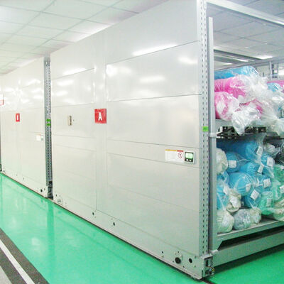 قطع غيار السيارات 2.5T الحمولة الكهربائية المتنقلة رف مع السكة الحديدية الموجهة