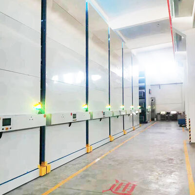 قطع غيار السيارات 2.5T الحمولة الكهربائية المتنقلة رف مع السكة الحديدية الموجهة